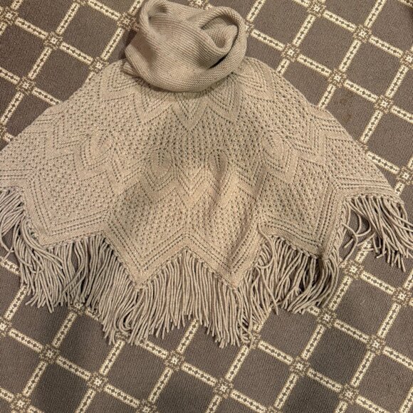 Autumn Cashmere Light Brown Poncho - Picture 1 of 2